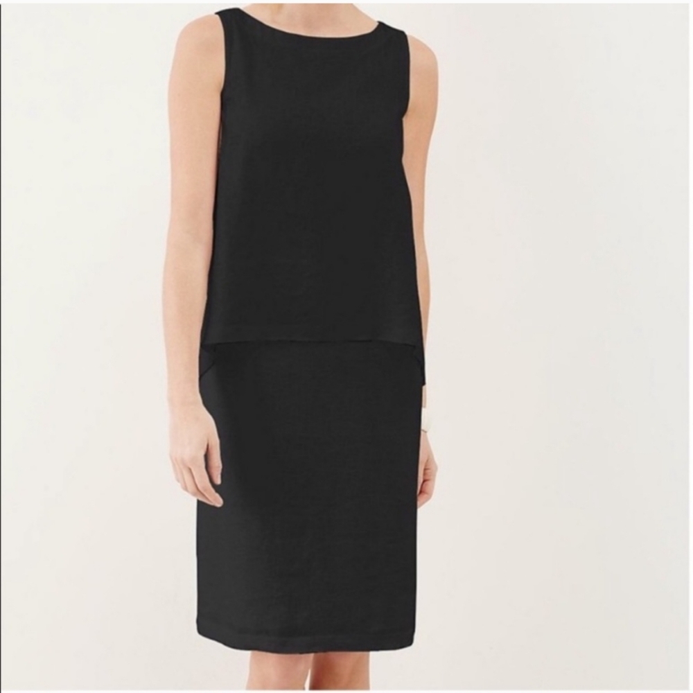 J. Jill 100% linen black dress size S